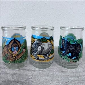 Vintage Welch's Endangered Species Collection Jelly Jars | Set of 3